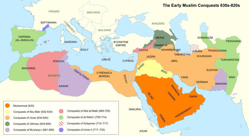 The Arab Conquests and the Islamic World in the Early-to-High Middle Ages: A Global Centre for Exchange, Preservation, and Development of Ideas?